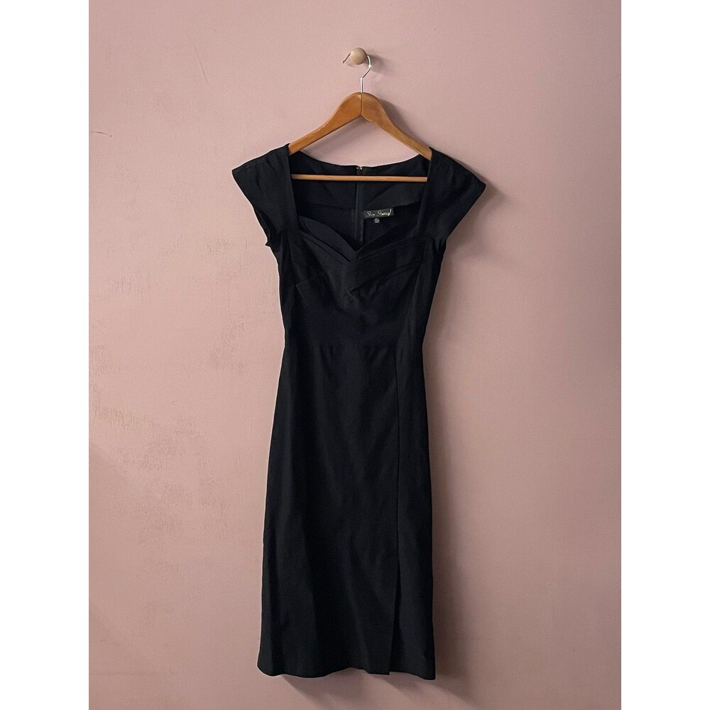 Stop Staring Black Sweet Heart Bust Pin Up Style Dress Size XS